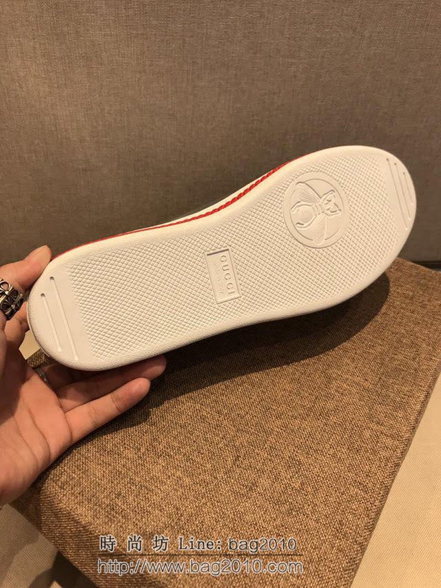 GUCCI男鞋 頂級代購男士2019HK專櫃同步 古馳男休閒板鞋 高品質 Gucci系帶男鞋  hdnx1308